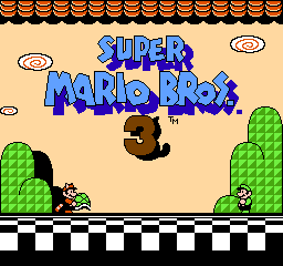 Super Mario Bros. 3 title screen for Famicom